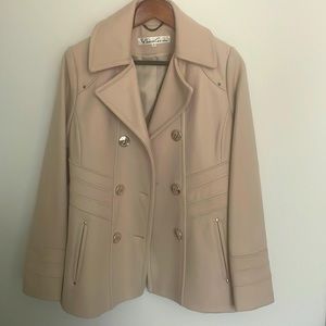 LIKE NEW Kenneth Cole New York Size 6 Tapered Cream Beige Jacket